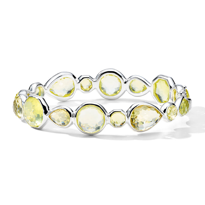 Multi-Stone Hinged Bangle Bracelet