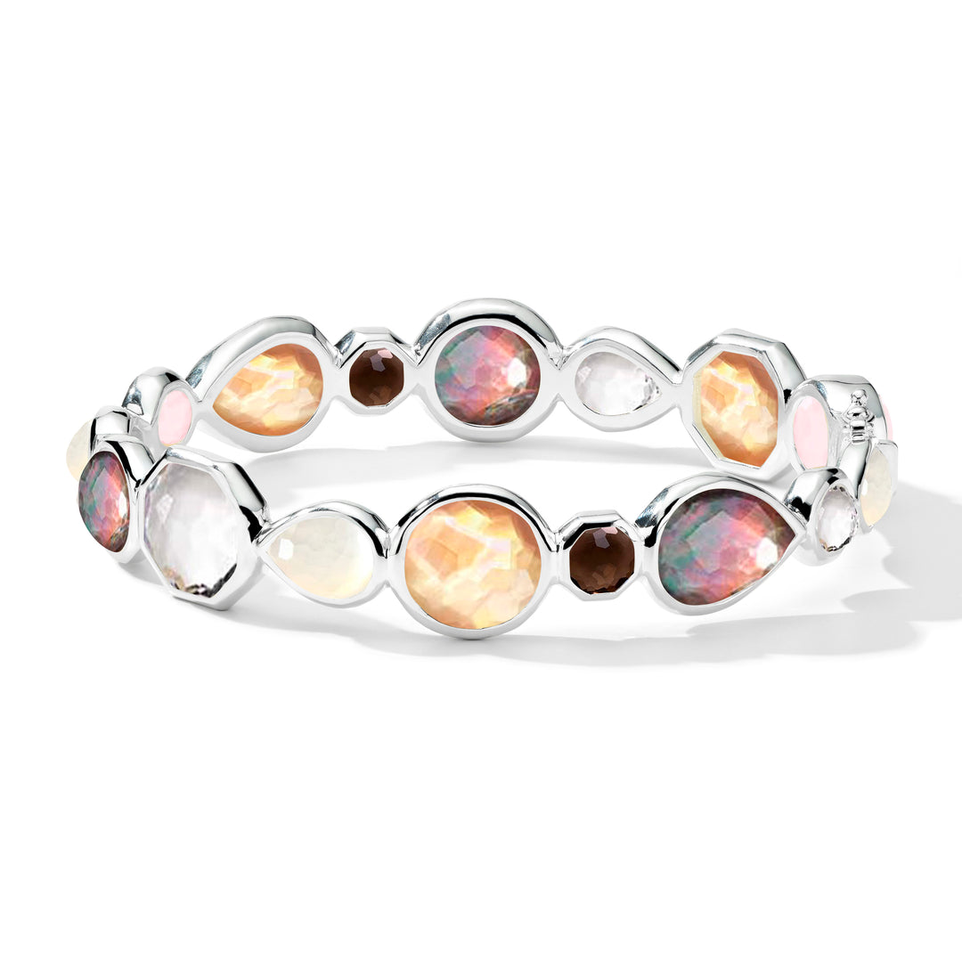 Multi-Stone Hinged Bangle Bracelet