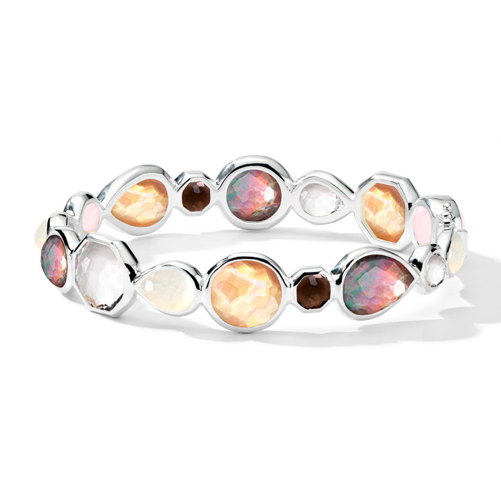 Multi-Stone Hinged Bangle Bracelet