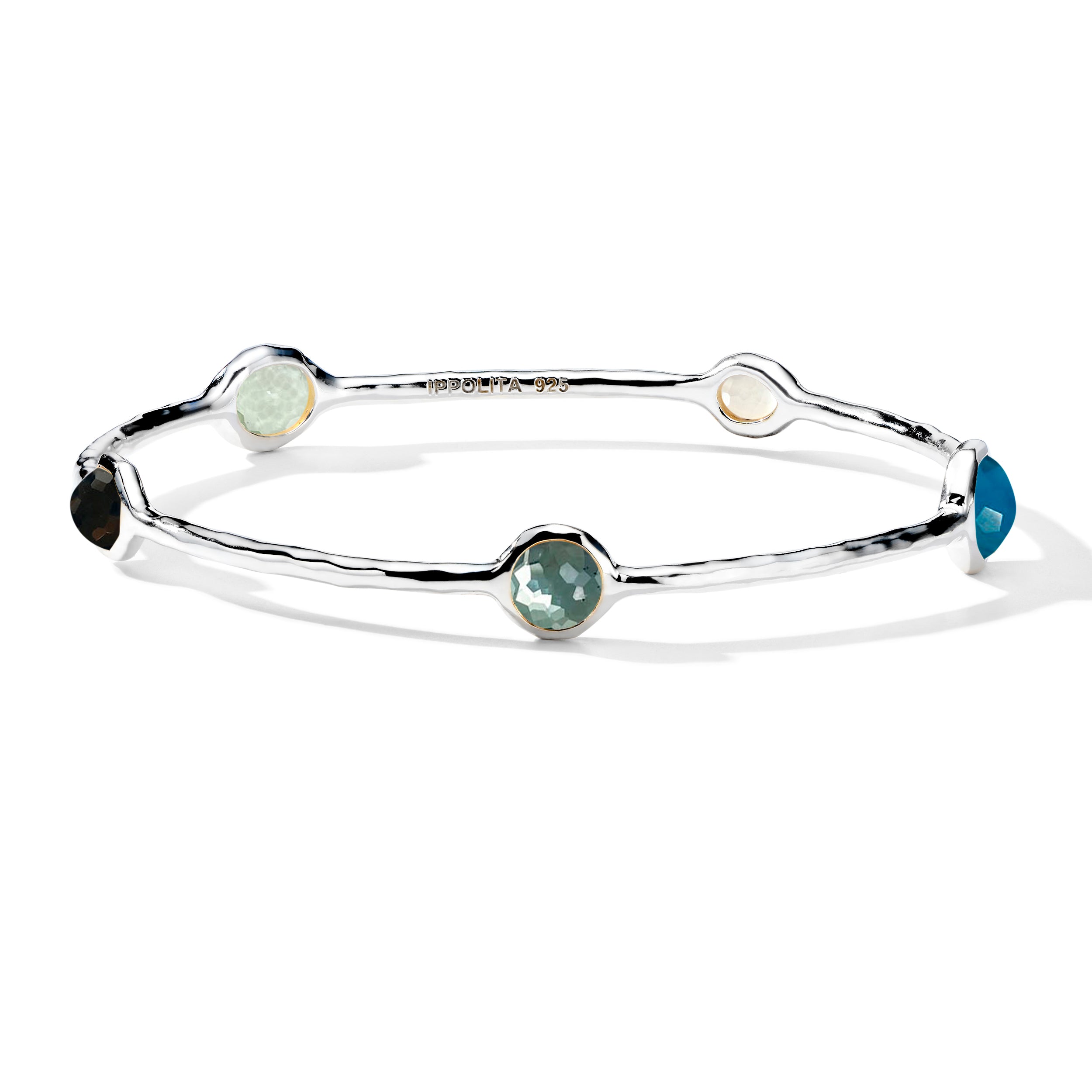 Sterling Silver Rock Candy 5-Stone Bangle | IPPOLITA