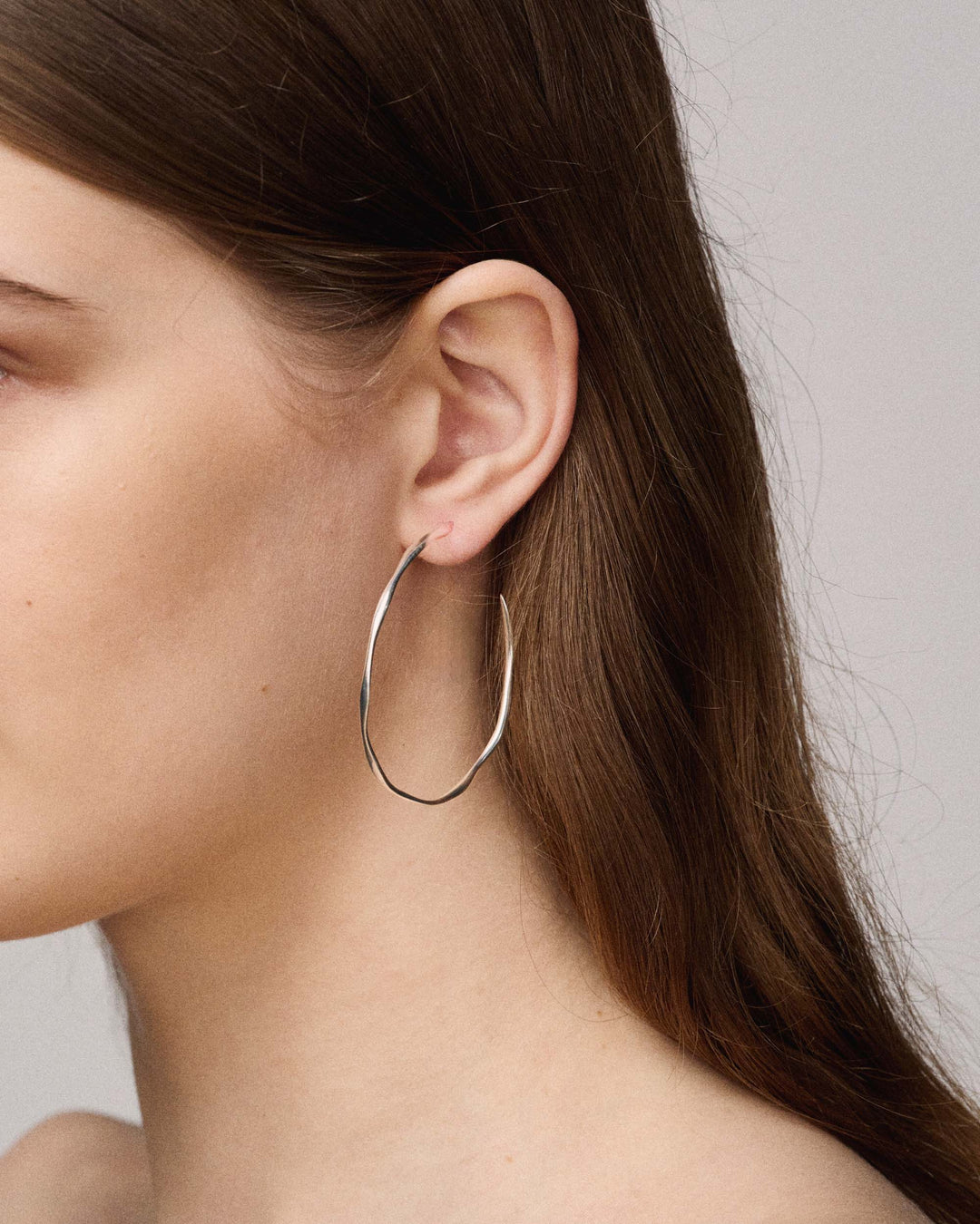Large Squiggle Hoop Earrings