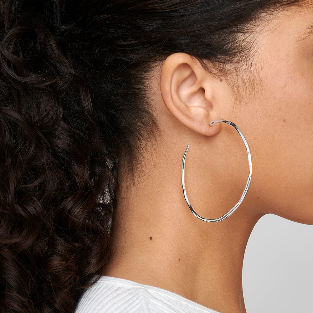 Sterling Silver Classico Squiggle Hoop Earrings | IPPOLITA