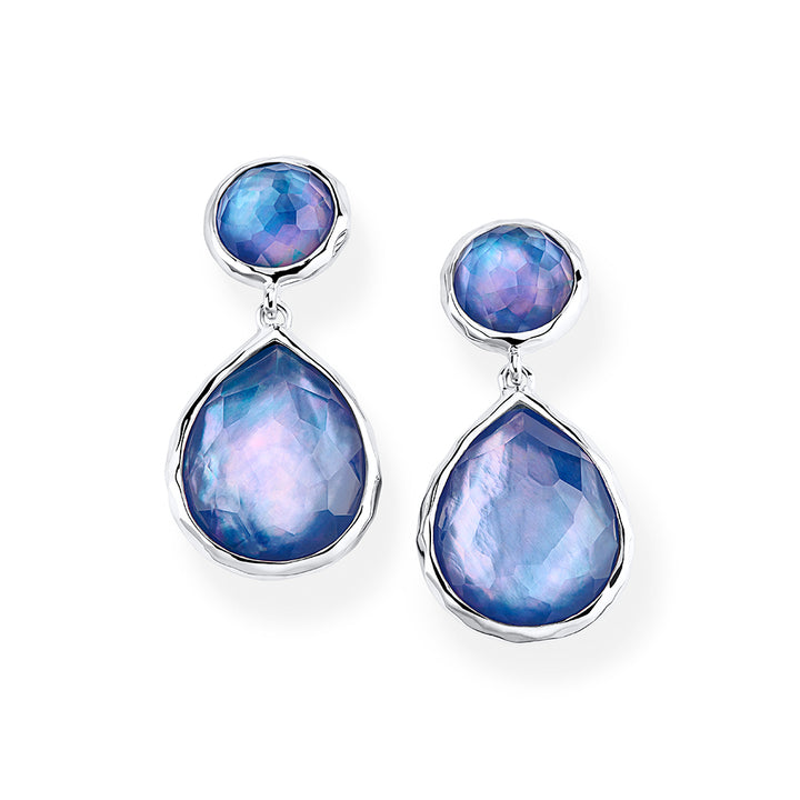 2-Stone Snowman Post Earrings