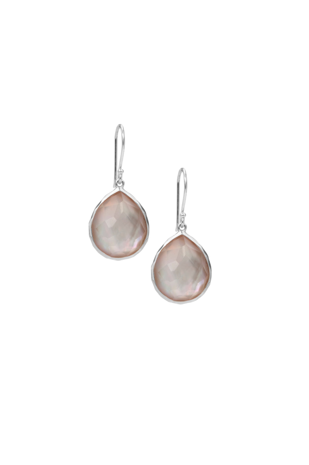 Brown Shell Doublet 925 Silver Teardrop Earrings - Front View | IPPOLITA
