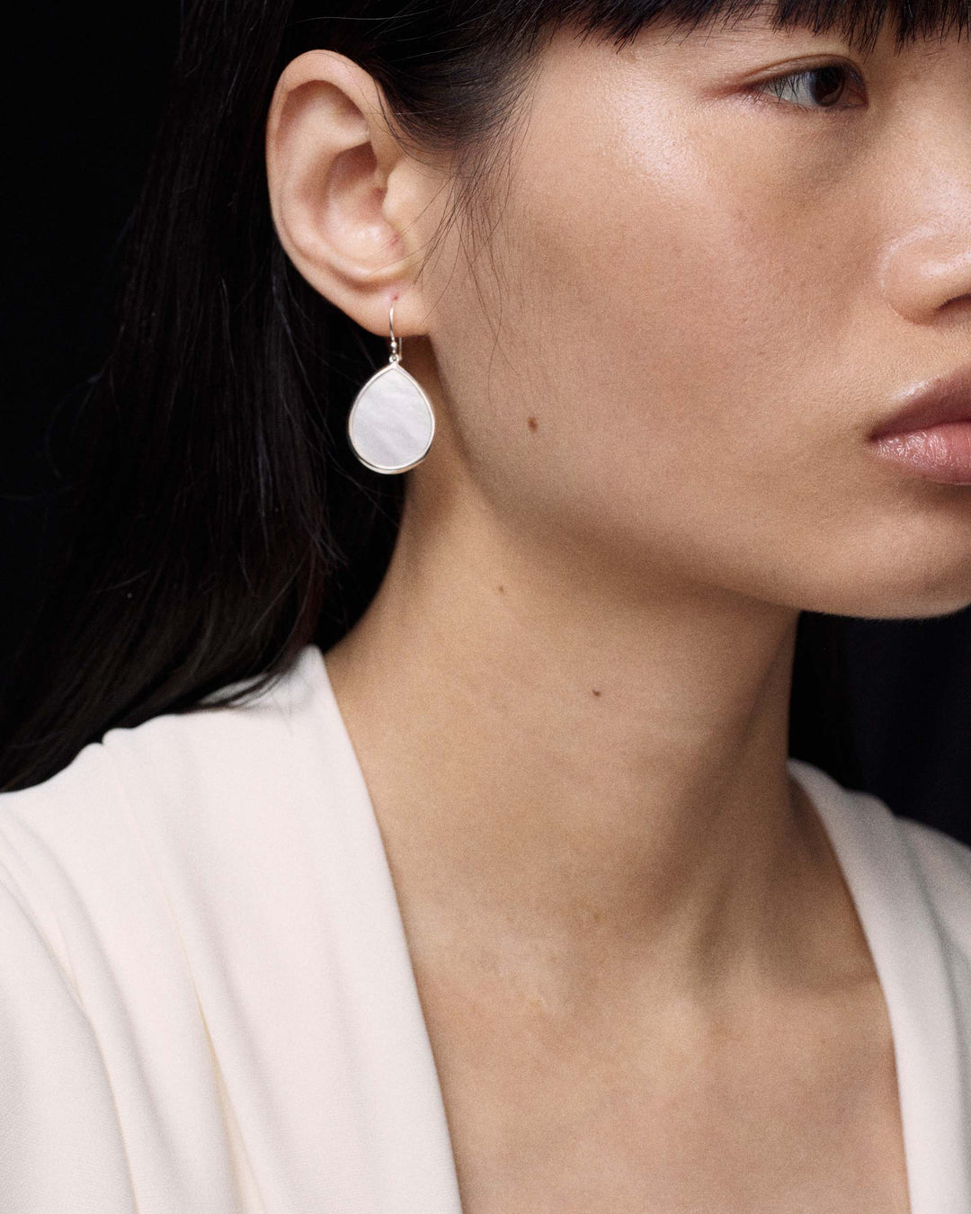 Small Stone Teardrop Earrings