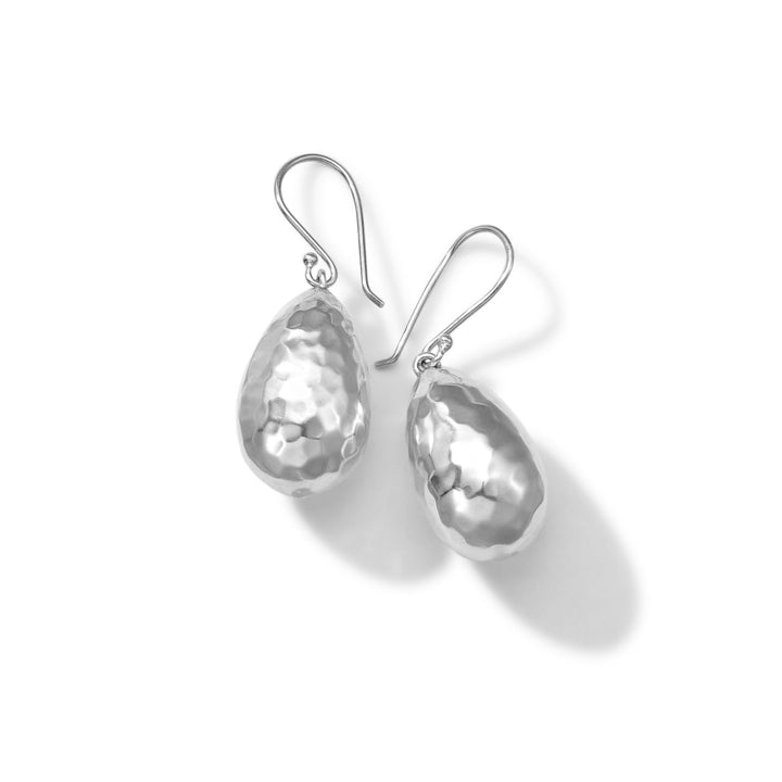 Sterling Silver Hand-Hammered Bead Drop Earrings - Front View | IPPOLITA