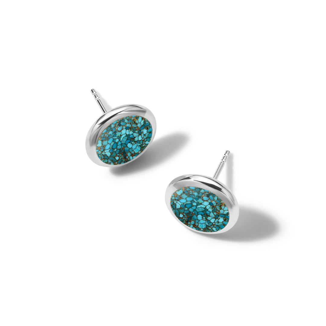 Small Flat Stud Earrings