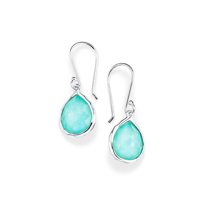 Turquoise Sterling Silver Mini Teardrop Earrings - Front View | IPPOLITA