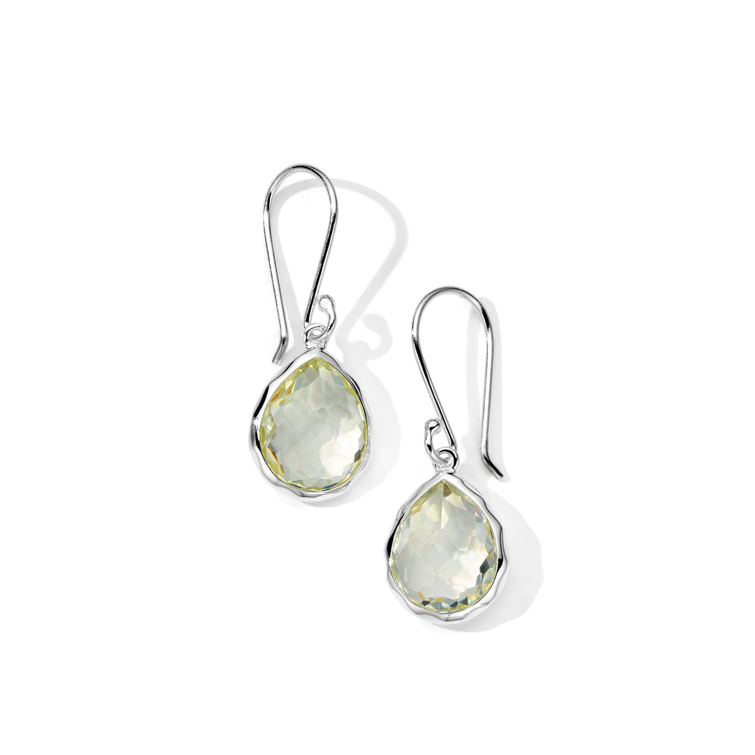 Lemon Citrine Sterling Silver Mini Teardrop Earrings - Front View | IPPOLITA