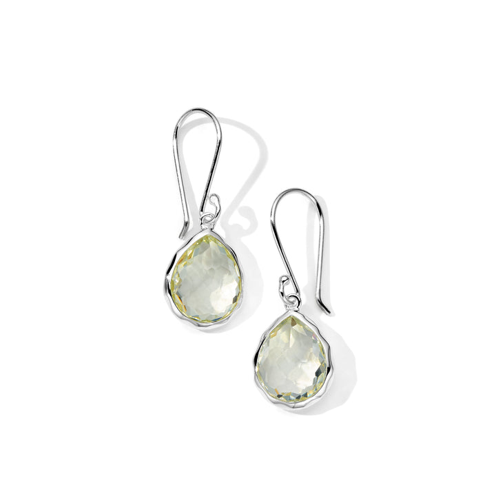 Lemon Citrine Sterling Silver Mini Teardrop Earrings - Front View | IPPOLITA