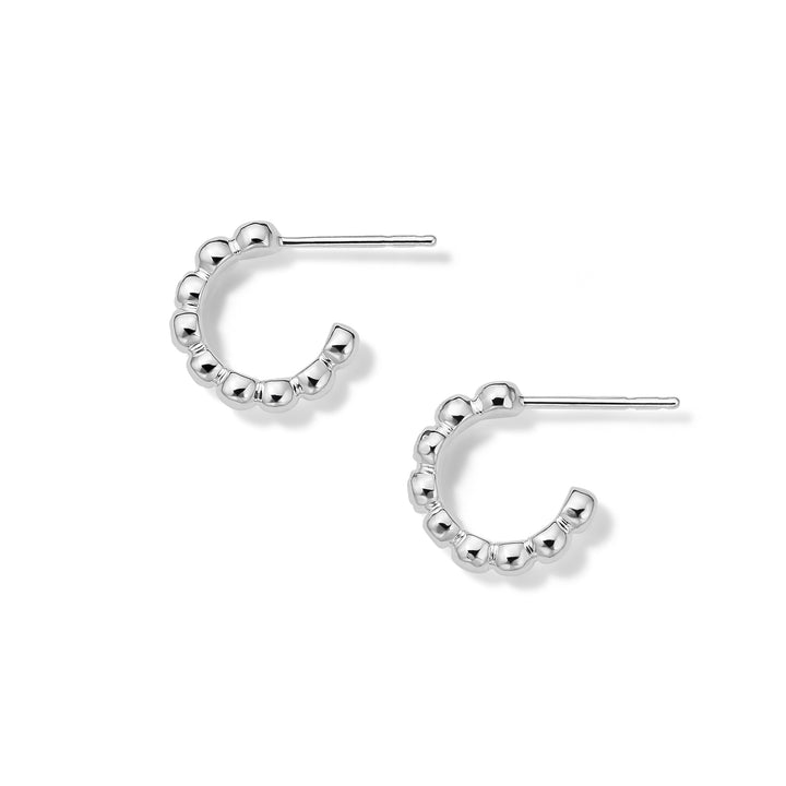 Bezel-Set Mini Huggie Hoop Earrings (0.17ctw)