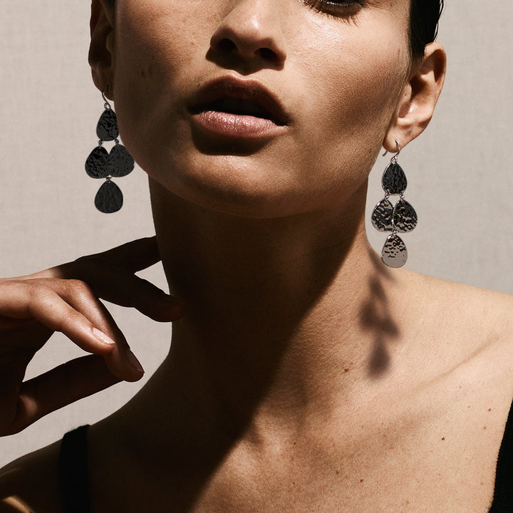 Small Crinkle Cascade Earrings