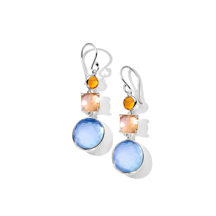 Small Multi-Stone Drop Earrings