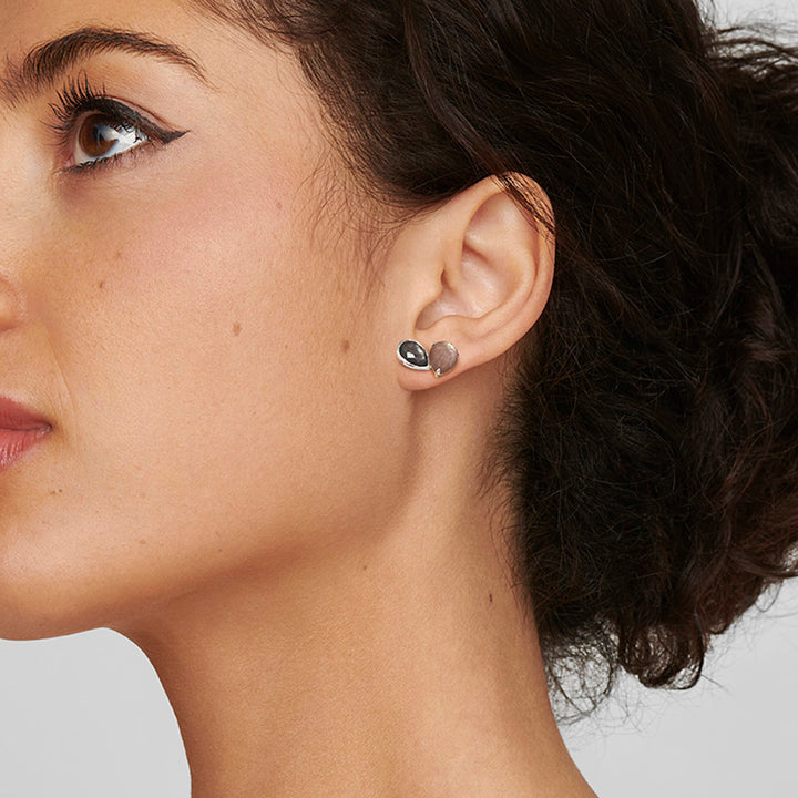 2-Stone Stud Earrings