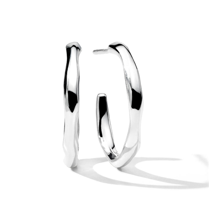 Thin Squiggle Hoop Earrings