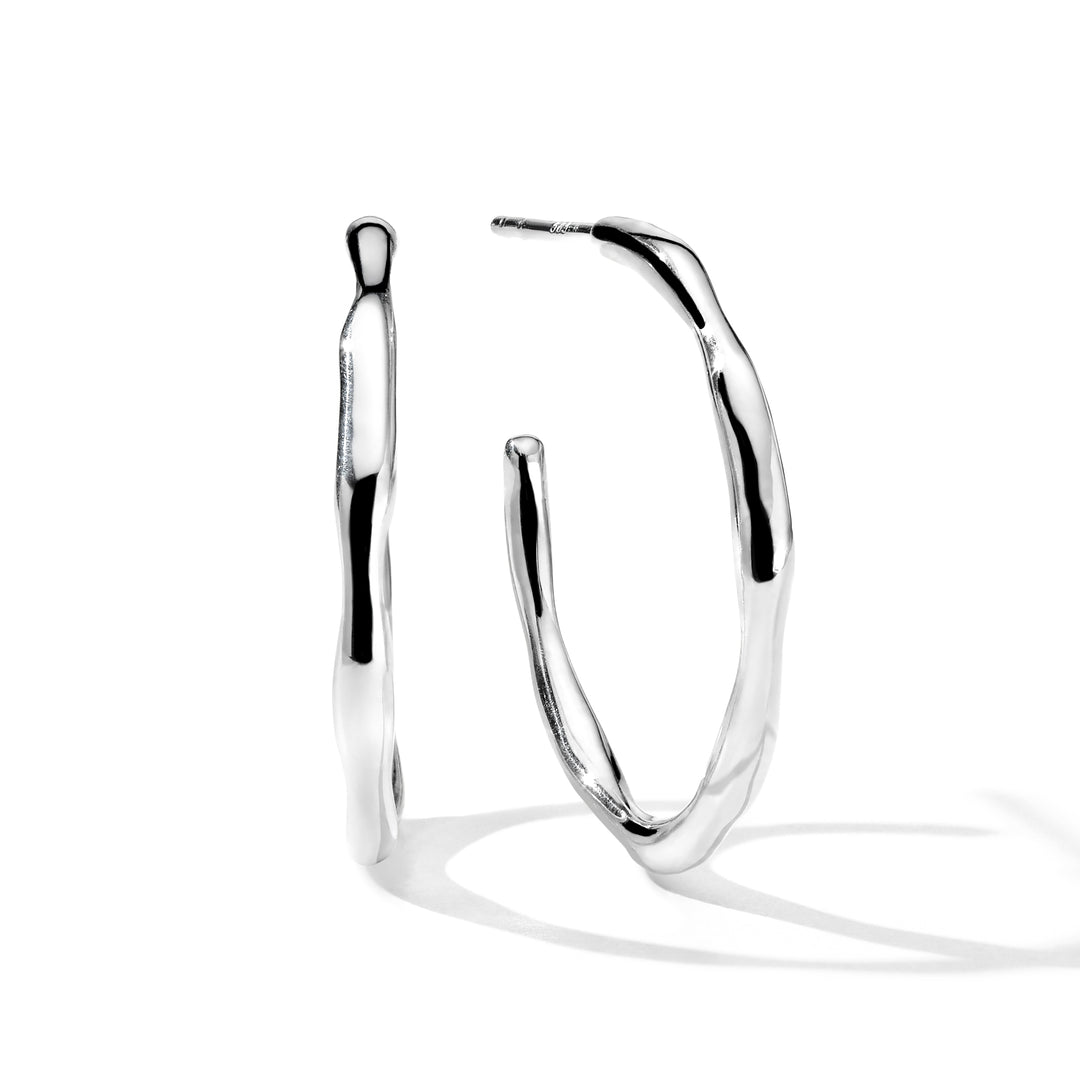 Small Thin Squiggle Hoop Earrings