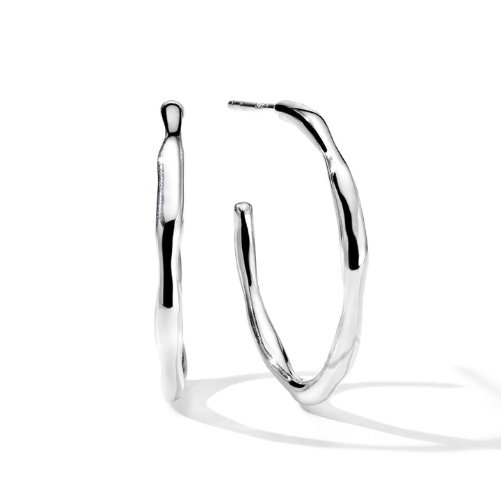 Small Thin Squiggle Hoop Earrings