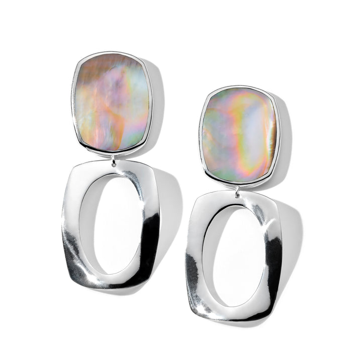 Long Oval and Large Frame Post Earrings
