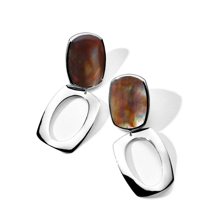 Long Oval and Large Frame Post Earrings