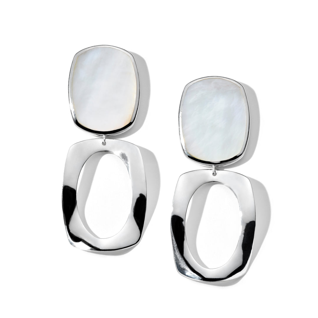Long Oval and Large Frame Post Earrings