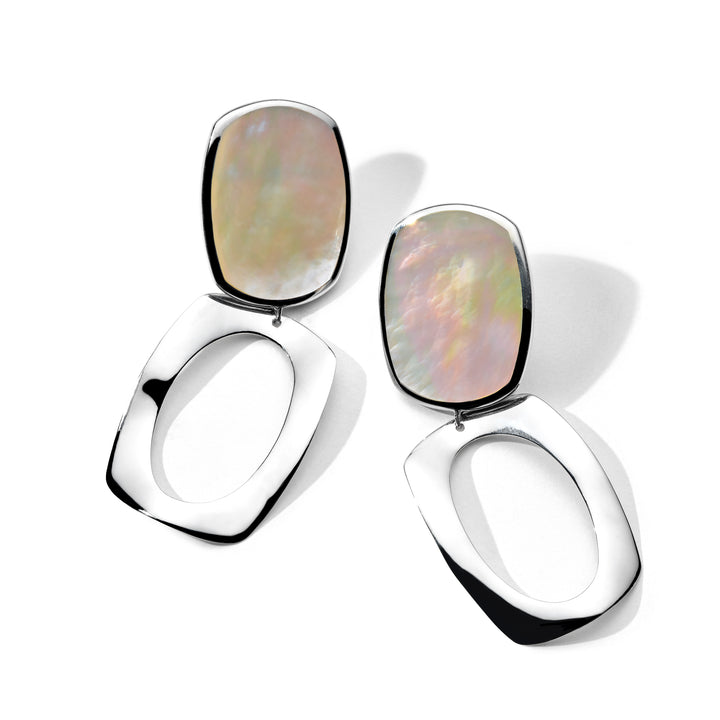 Long Oval and Large Frame Post Earrings