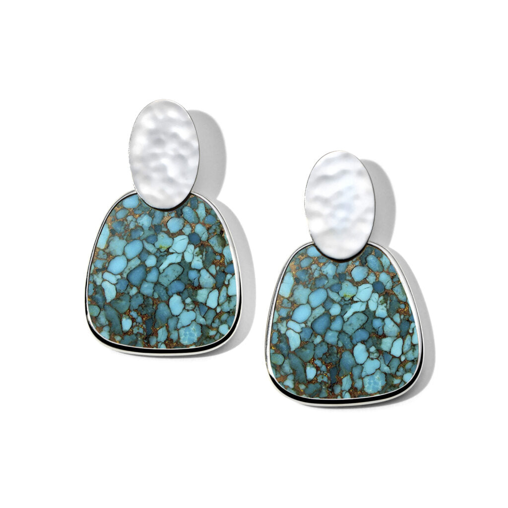 Crinkle Oval Post Earrings