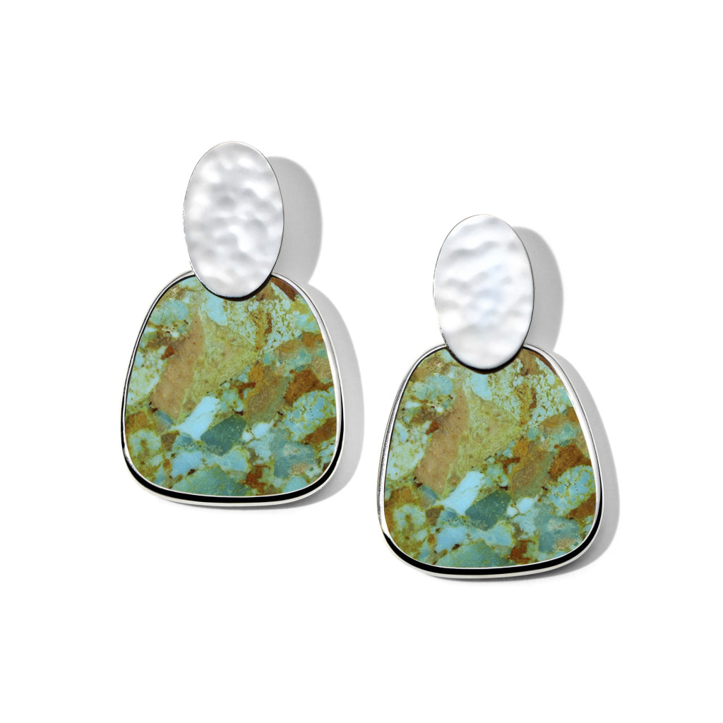 Crinkle Oval Post Earrings