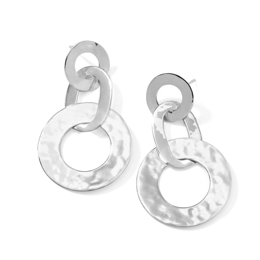 Sterling Silver Roma Links Post Earrings - Flat Lay Detail | IPPOLITA