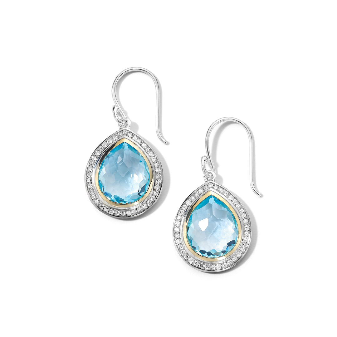 Mixed Metal Teardrop Earrings (0.87.ctw)