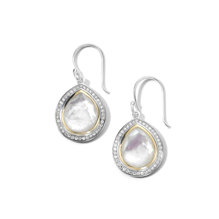 Mixed Metal Teardrop Earrings (0.87.ctw)