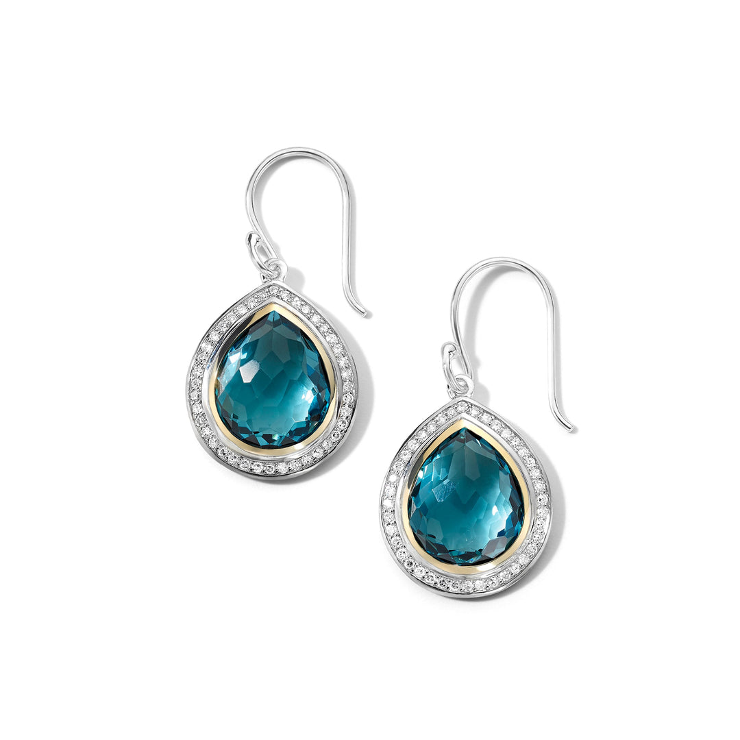 Mixed Metal Teardrop Earrings (0.87.ctw)