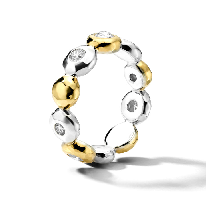 18K Gold 925 Silver Diamond Band Ring - Side Profile | IPPOLITA
