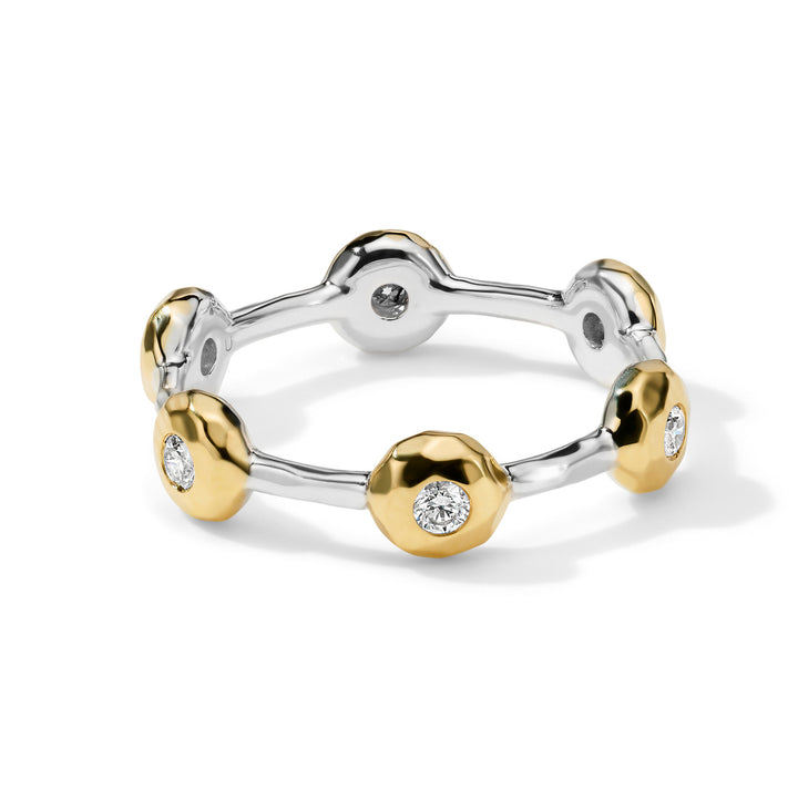 18K Gold Sterling Silver Paparazzi Band Ring with Diamonds - Studio View | IPPOLITA
