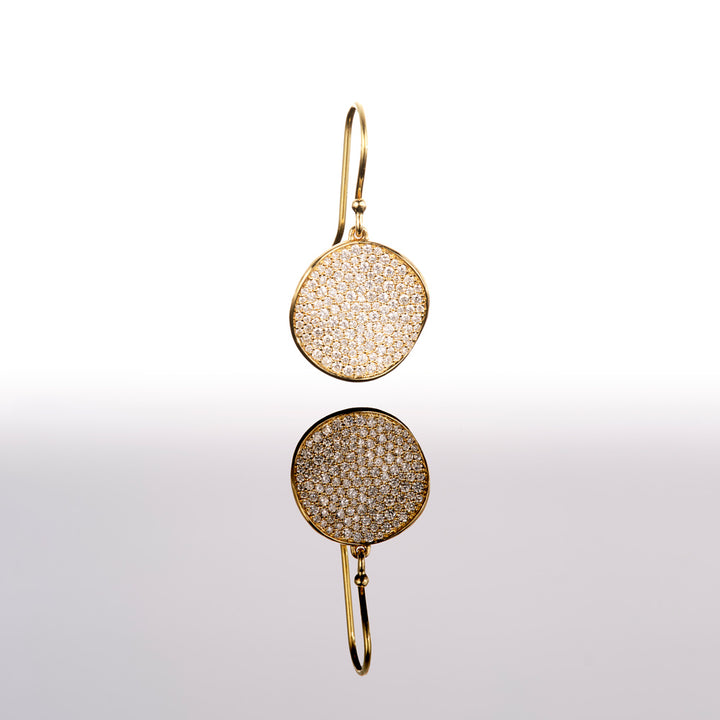 Medium Flower Diamonds Drop Earrings  (1.24ctw)