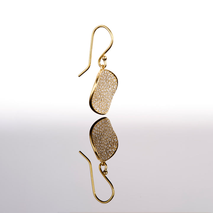Medium Flower Diamonds Drop Earrings  (1.24ctw)