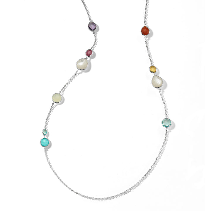 Mixed Stone Long Necklace