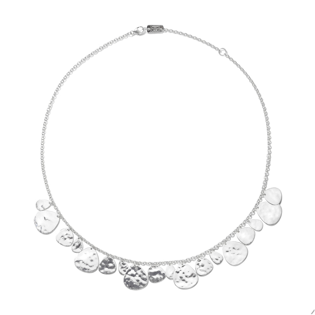 Crinkle Hammered Short Nomad Necklace
