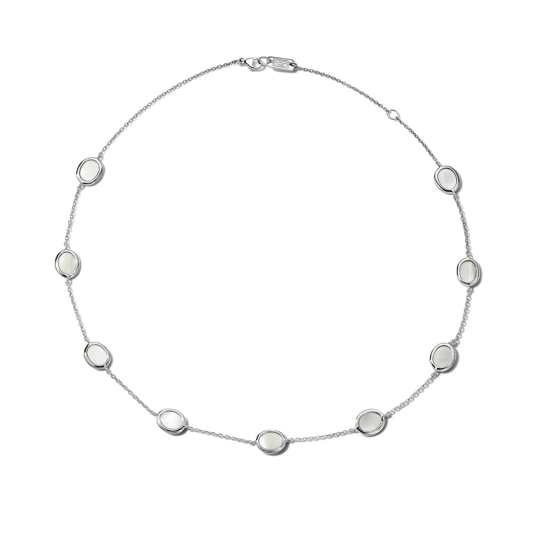 Mother of Pearl Sterling Silver Short Confetti Necklace - Full View | IPPOLITA