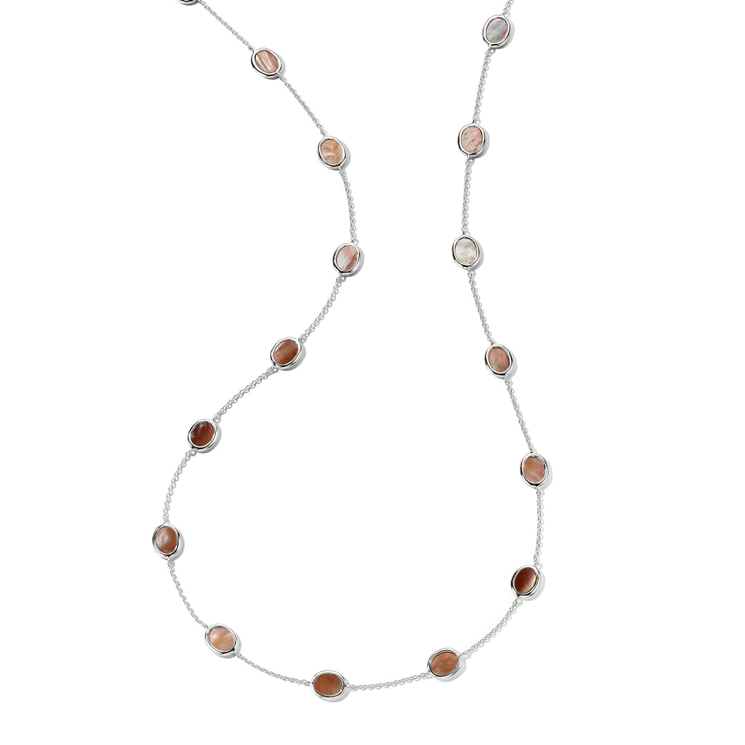 Brown Shell 925 Silver Long Confetti Necklace - Full Length | IPPOLITA