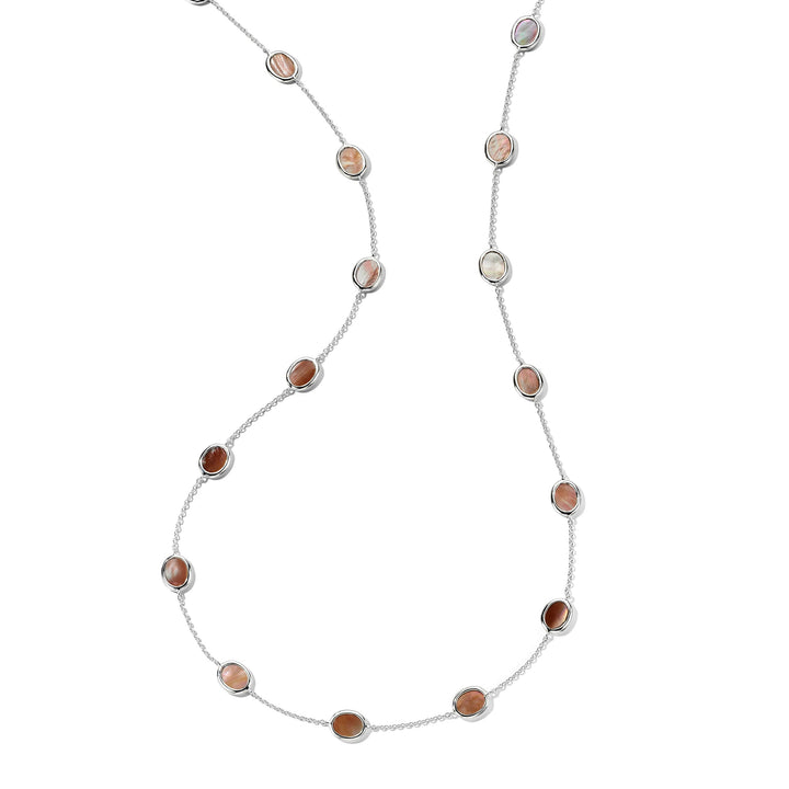 Brown Shell 925 Silver Long Confetti Necklace - Full Length | IPPOLITA