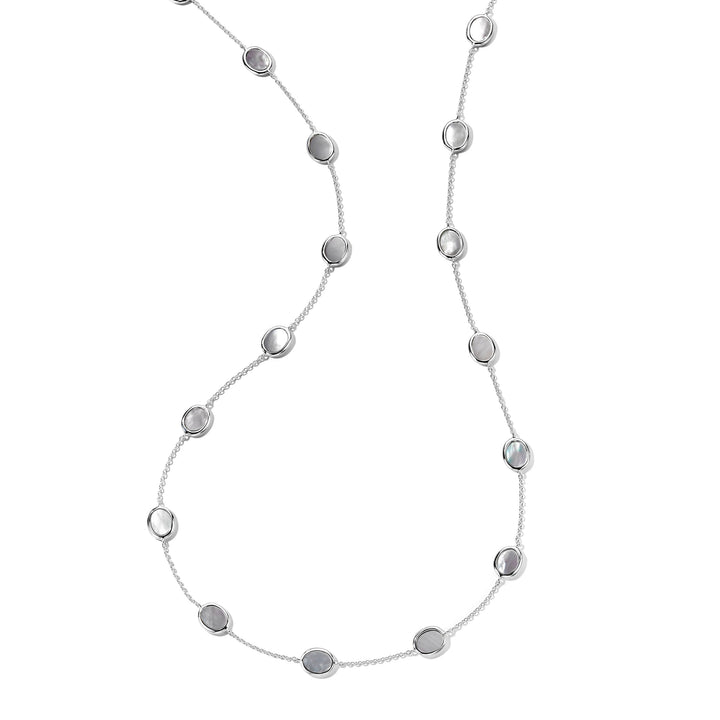 Mother-of-Pearl 925 Silver Long Confetti Necklace - Full Length | IPPOLITA