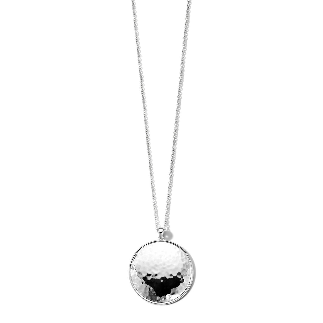 Sterling Silver Large Goddess Pendant Necklace - Hand-Hammered Detail | IPPOLITA