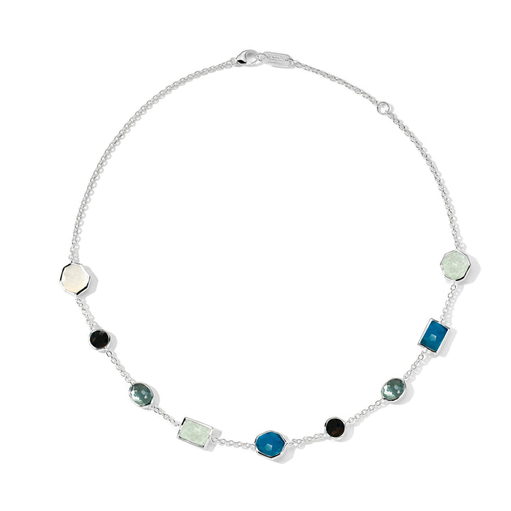 Short Mixed-Cut Station Necklace  16-18"
