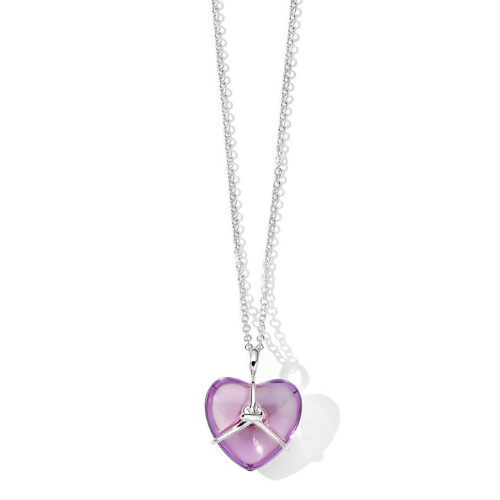 Wrapped Heart Pendant Necklace 30"