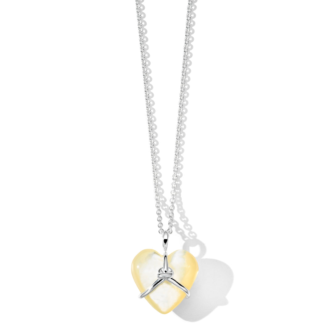 Wrapped Heart Pendant Necklace 30"