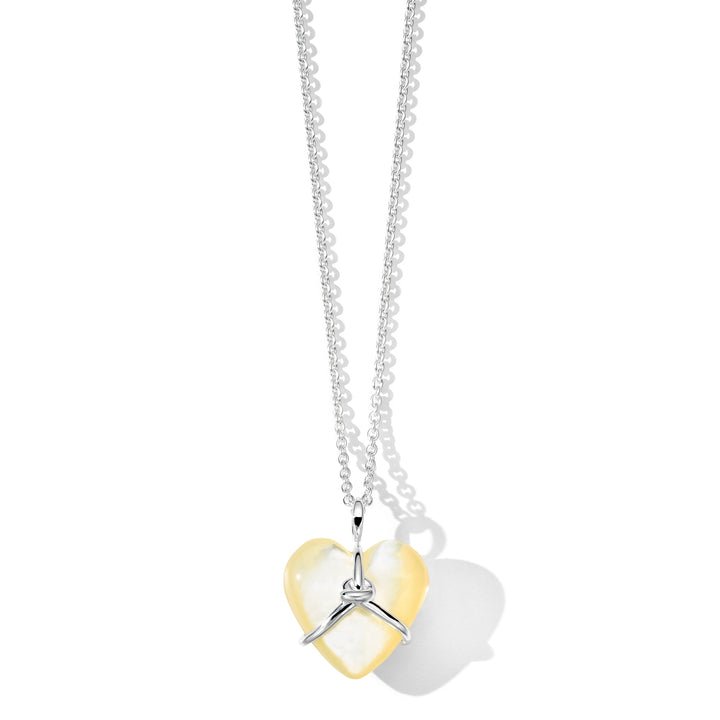 Wrapped Heart Pendant Necklace 30"