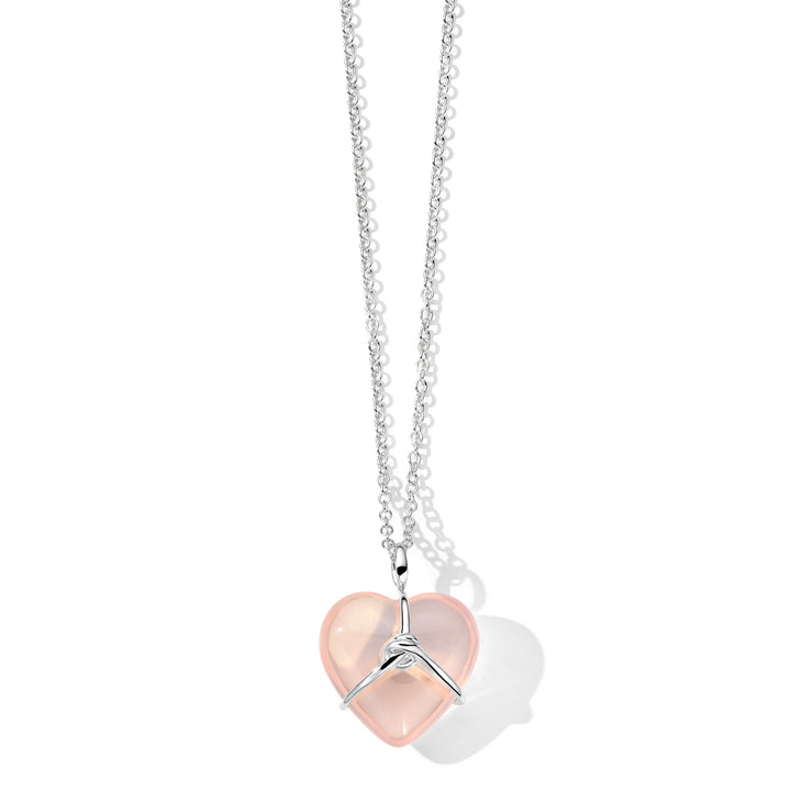 Wrapped Heart Pendant Necklace 30"