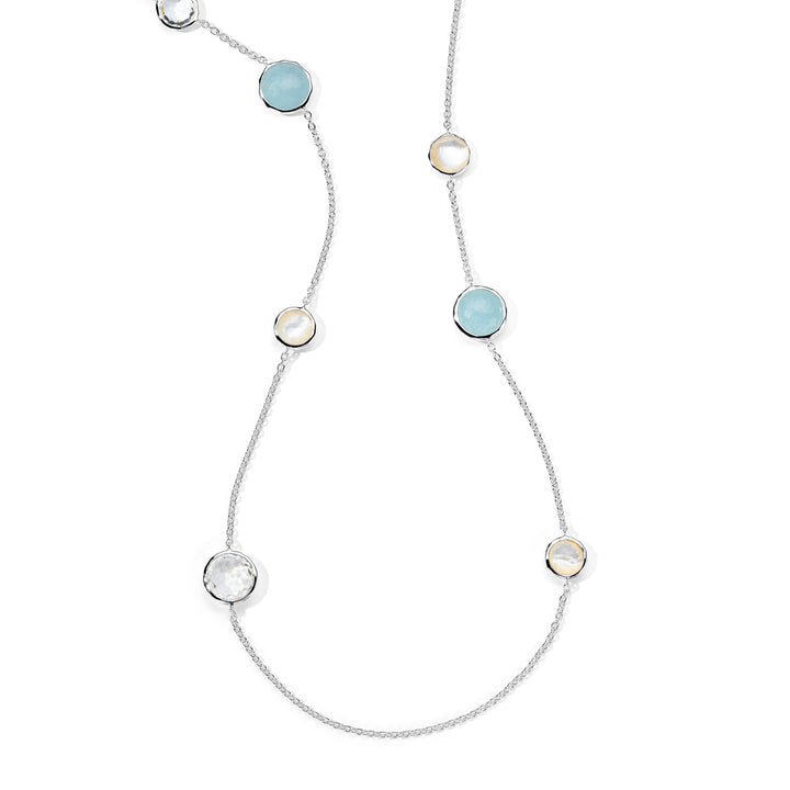 Mixed Multi-Stone Station Necklace
