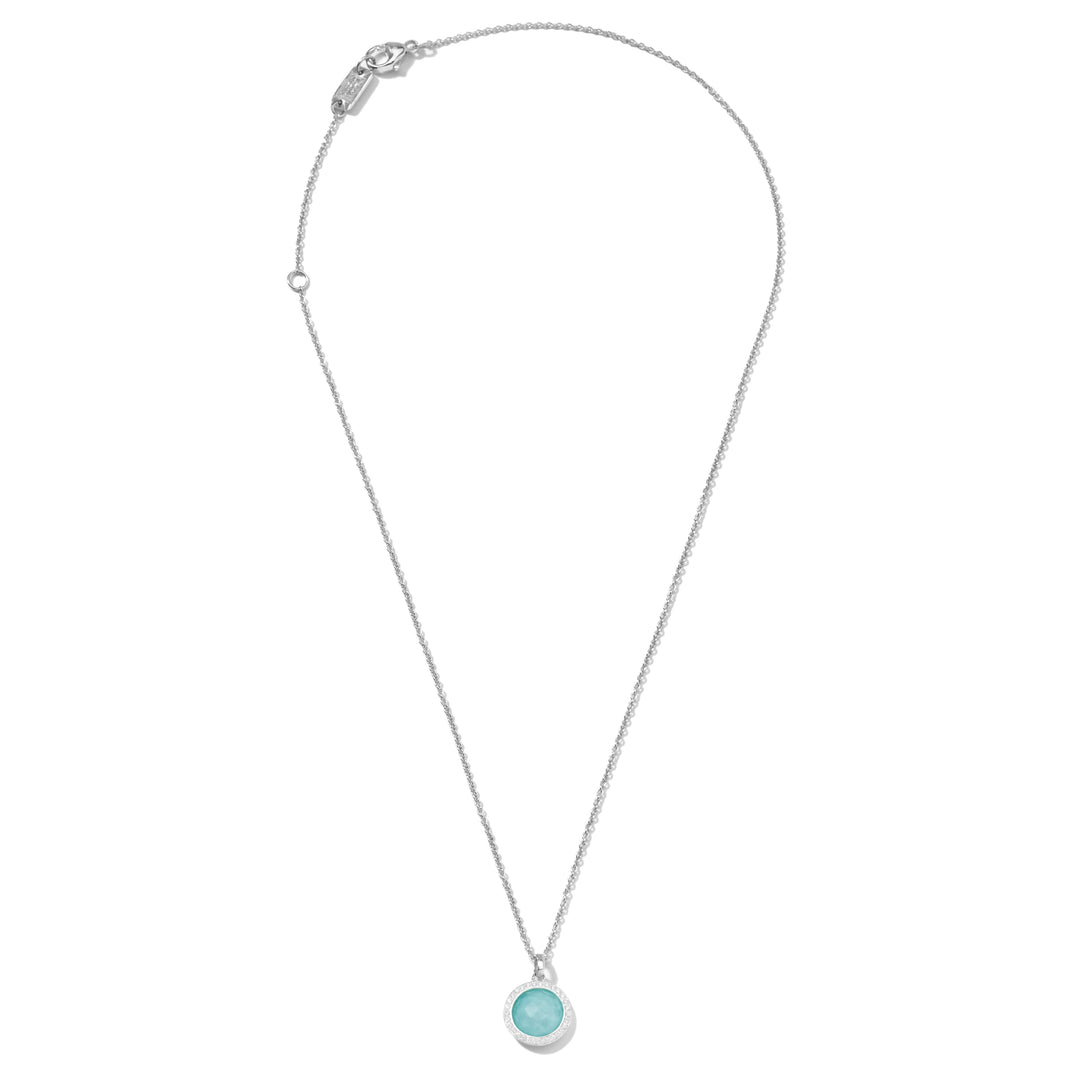 Turquoise Sterling Silver Lollipop Mini Pendant Necklace - Full Length View | IPPOLITA