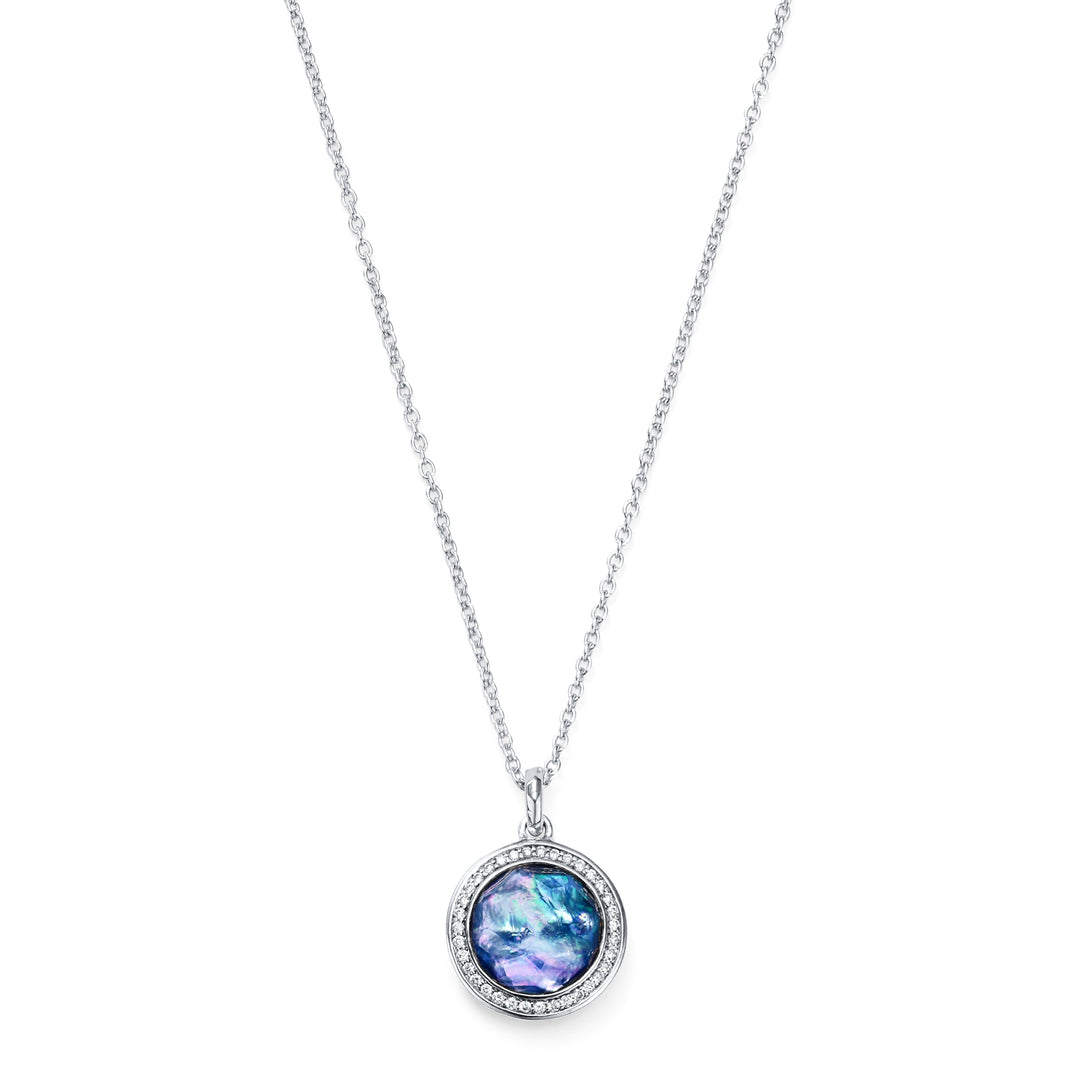 Blue Quartz 925 Silver Lollipop Mini Pendant Necklace - Front View | IPPOLITA